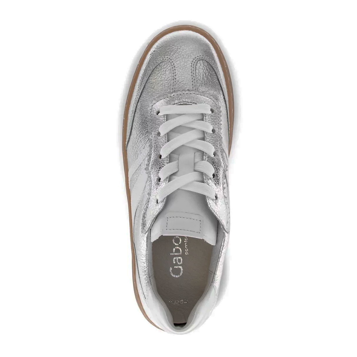 Gabor 475 Sneaker (Women) - Mini Crack/Nappa/Argento/Weiss