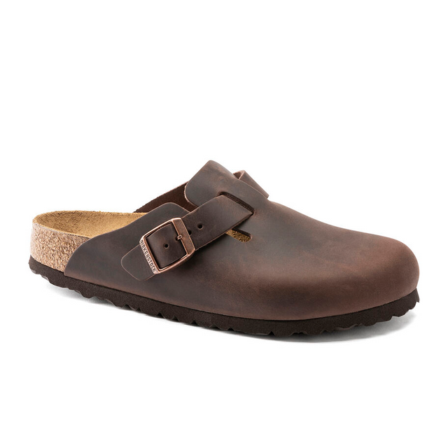 Birkenstock Boston Clog (Unisex) - Habana Oiled Leather Dress-Casual - Clogs & Mules - The Heel Shoe Fitters