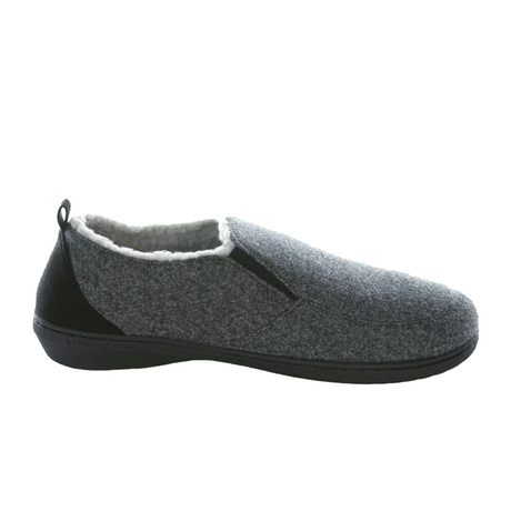 PowerStep Twin Gore Slipper (Men) - Charcoal Dress-Casual - Slippers - The Heel Shoe Fitters