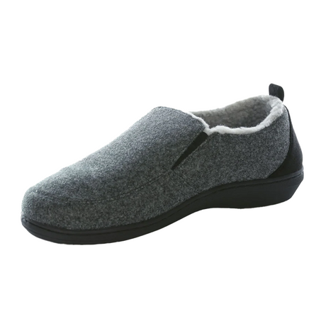 PowerStep Twin Gore Slipper (Men) - Charcoal Dress-Casual - Slippers - The Heel Shoe Fitters