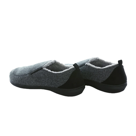 PowerStep Twin Gore Slipper (Men) - Charcoal Dress-Casual - Slippers - The Heel Shoe Fitters