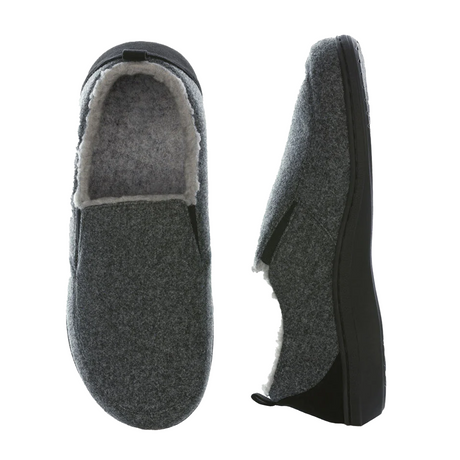 PowerStep Twin Gore Slipper (Men) - Charcoal Dress-Casual - Slippers - The Heel Shoe Fitters