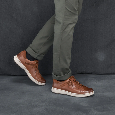 Dansko Trevor Lace Up Sneaker (Men) - Tan Burnished Calf Athletic - Casual - Lace Up - The Heel Shoe Fitters