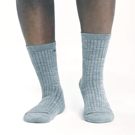 Darn Tough Wide Open Solid Cushioned Micro Crew Sock (Men) - Light Grey Accessories - Socks - Lifestyle - The Heel Shoe Fitters