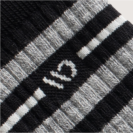 Wide Open Vintage Stripe Cushioned Crew Sock (Men) - Black Accessories - Socks - Lifestyle - The Heel Shoe Fitters
