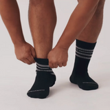 Wide Open Vintage Stripe Cushioned Crew Sock (Men) - Black Accessories - Socks - Lifestyle - The Heel Shoe Fitters