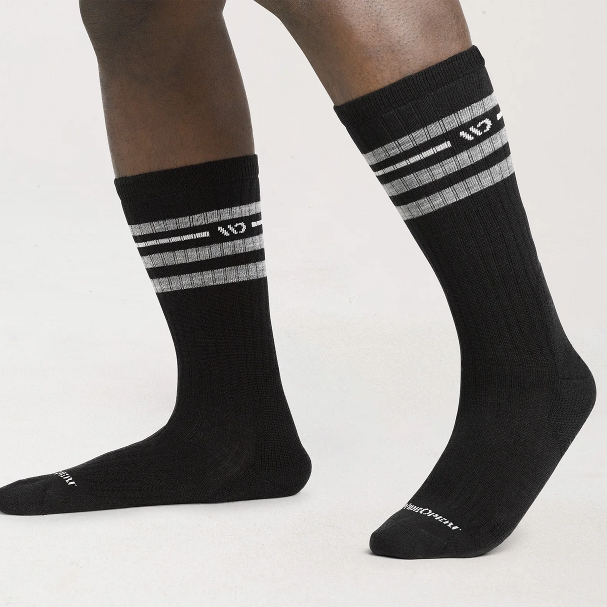 Wide Open Vintage Stripe Cushioned Crew Sock (Men) - Black Accessories - Socks - Lifestyle - The Heel Shoe Fitters