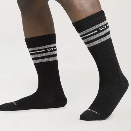 Wide Open Vintage Stripe Cushioned Crew Sock (Men) - Black Accessories - Socks - Lifestyle - The Heel Shoe Fitters