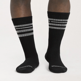 Wide Open Vintage Stripe Cushioned Crew Sock (Men) - Black Accessories - Socks - Lifestyle - The Heel Shoe Fitters