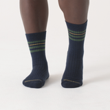 Wide Open Vintage Stripe Cushioned Crew Sock (Men) - Denim Accessories - Socks - Lifestyle - The Heel Shoe Fitters