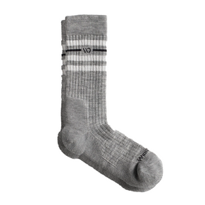 Wide Open Vintage Stripe Cushioned Crew Sock (Men) - Light Gray Accessories - Socks - Lifestyle - The Heel Shoe Fitters