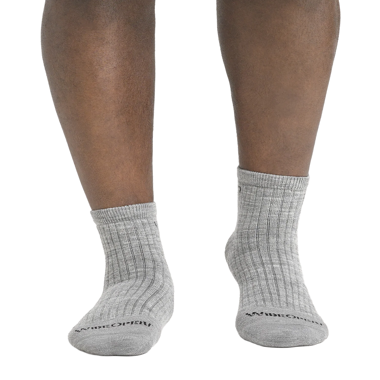 Wide Open Solid Cushioned Quarter Sock (Men) - Light Grey Accessories - Socks - Lifestyle - The Heel Shoe Fitters
