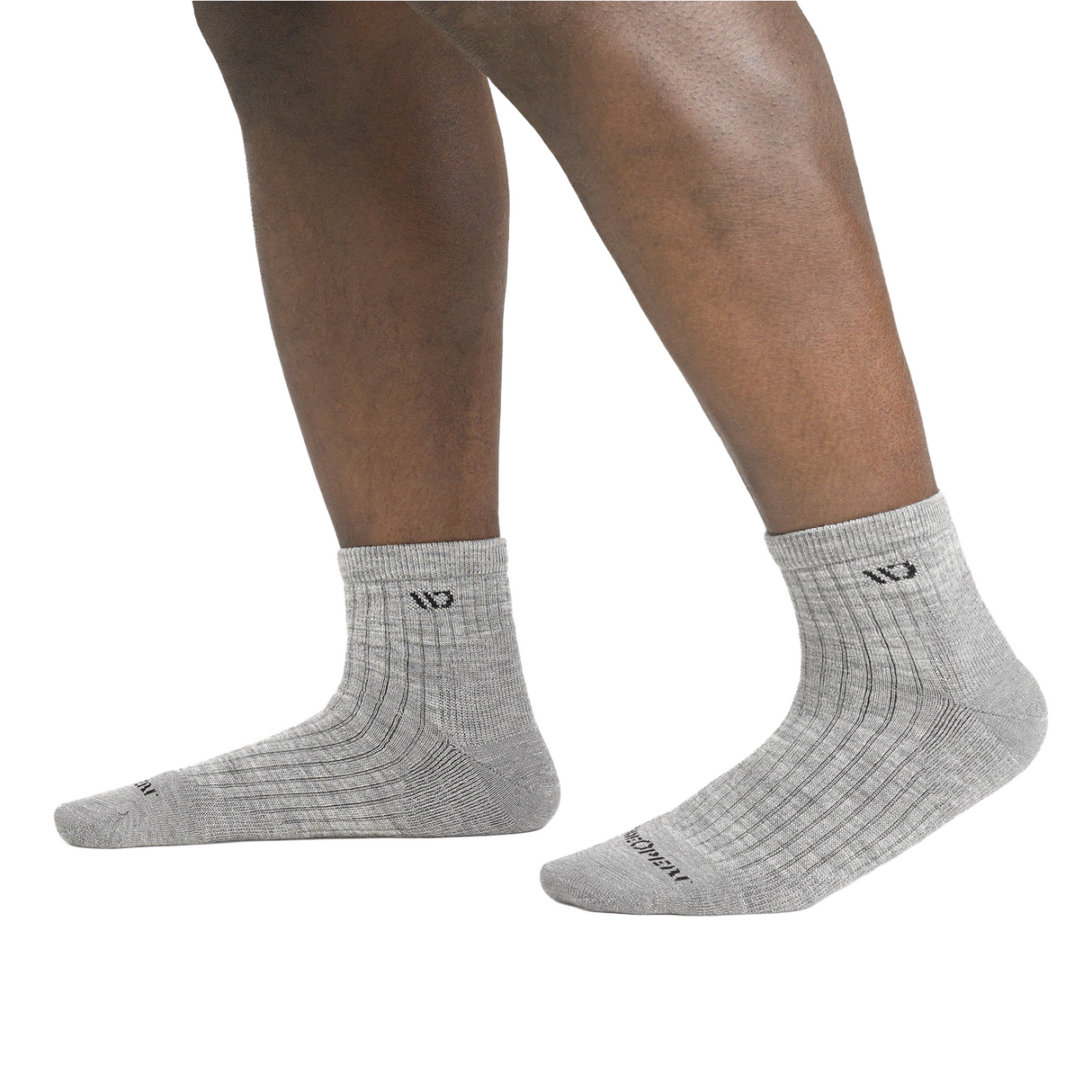 Wide Open Solid Cushioned Quarter Sock (Men) - Light Grey Accessories - Socks - Lifestyle - The Heel Shoe Fitters