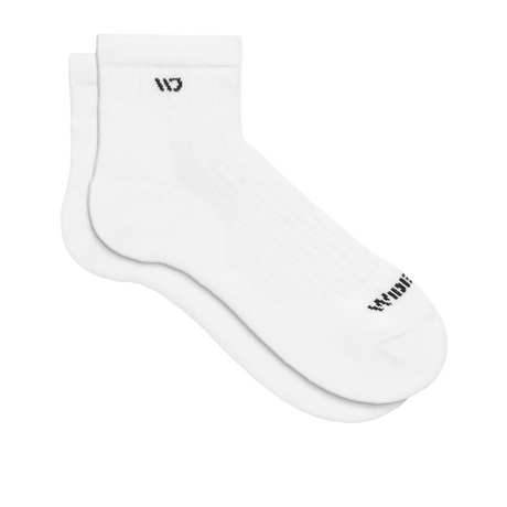 Wide Open Solid Cushioned Quarter Sock (Men) - White Accessories - Socks - Lifestyle - The Heel Shoe Fitters