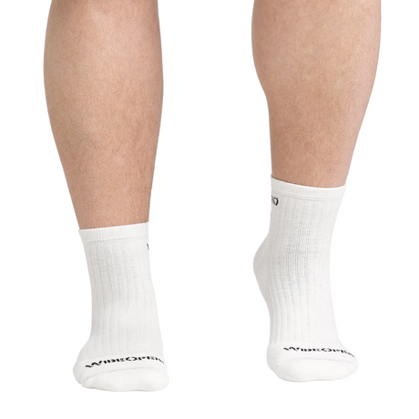 Wide Open Solid Cushioned Quarter Sock (Men) - White Accessories - Socks - Lifestyle - The Heel Shoe Fitters