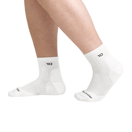 Wide Open Solid Cushioned Quarter Sock (Men) - White Accessories - Socks - Lifestyle - The Heel Shoe Fitters