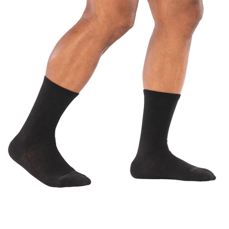 Wide Open Solid Lightweight Crew Sock (Men) - Black Accessories - Socks - Lifestyle - The Heel Shoe Fitters