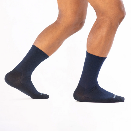 Wide Open Solid Lightweight Crew Sock (Men) - Navy Accessories - Socks - Lifestyle - The Heel Shoe Fitters