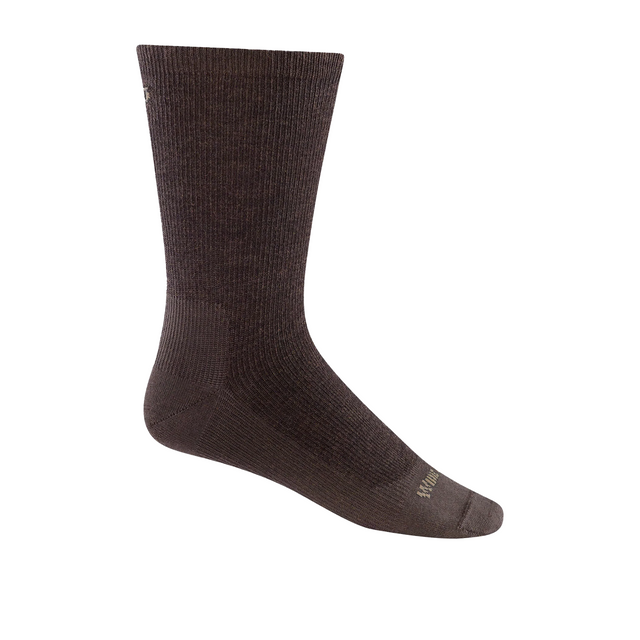 Wide Open Solid Lightweight Crew Sock (Men) - Walnut Accessories - Socks - Lifestyle - The Heel Shoe Fitters