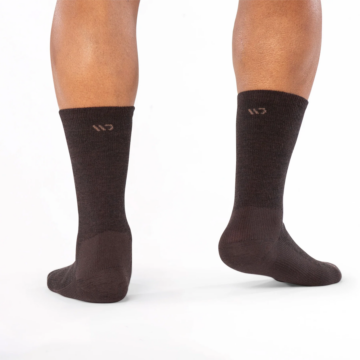 Wide Open Solid Lightweight Crew Sock (Men) - Walnut Accessories - Socks - Lifestyle - The Heel Shoe Fitters