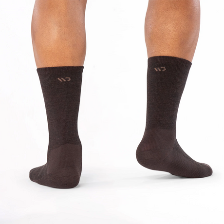 Wide Open Solid Lightweight Crew Sock (Men) - Walnut Accessories - Socks - Lifestyle - The Heel Shoe Fitters