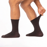 Wide Open Solid Lightweight Crew Sock (Men) - Walnut Accessories - Socks - Lifestyle - The Heel Shoe Fitters