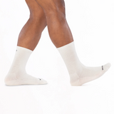 Wide Open Solid Lightweight Crew Sock (Men) - White Accessories - Socks - Lifestyle - The Heel Shoe Fitters