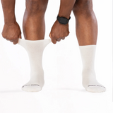 Wide Open Solid Lightweight Crew Sock (Men) - White Accessories - Socks - Lifestyle - The Heel Shoe Fitters