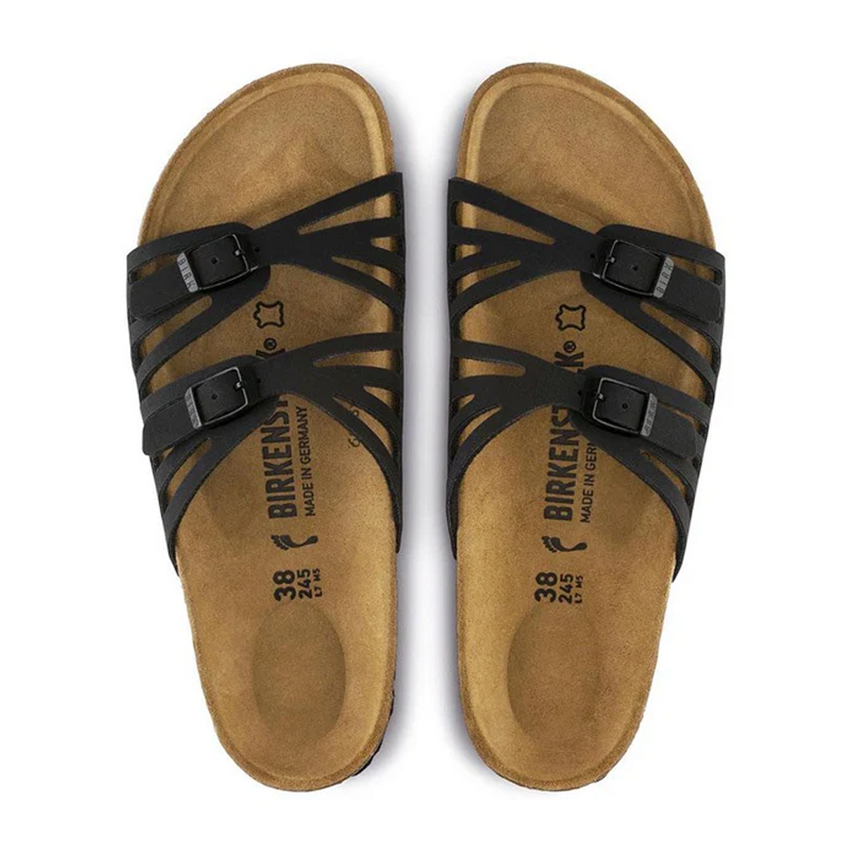 Birkenstock Granada Narrow Slide Sandal (Women) - Black Birko-Flor Sandals - Slide - The Heel Shoe Fitters