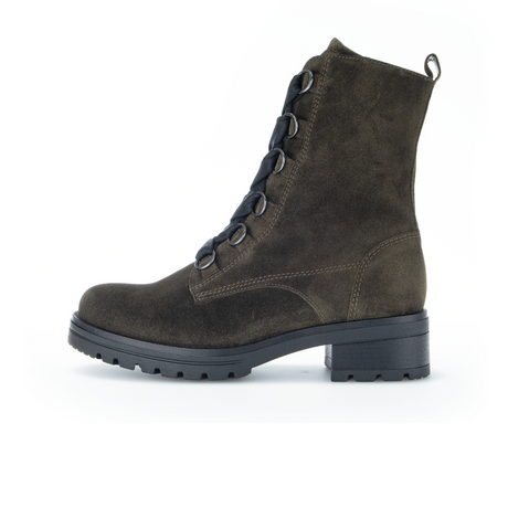 Gabor 784 Lug Sole Combat Boot (Women) - Bosco Green Olive Boots - Fashion - Mid Boot - The Heel Shoe Fitters