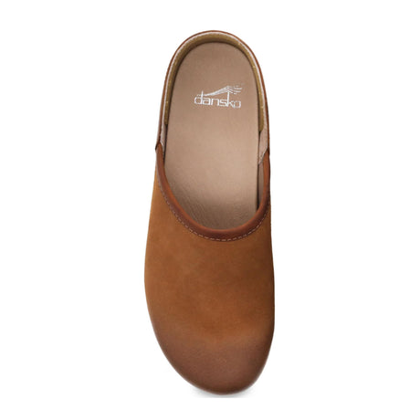 Dansko Brenna Clog (Women) - Tan Burnished Suede Dress-Casual - Clogs & Mules - The Heel Shoe Fitters