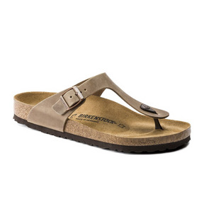 Birkenstock Gizeh Sandal (Women) - Tobacco Oiled Leather Sandal - Thong - The Heel Shoe Fitters
