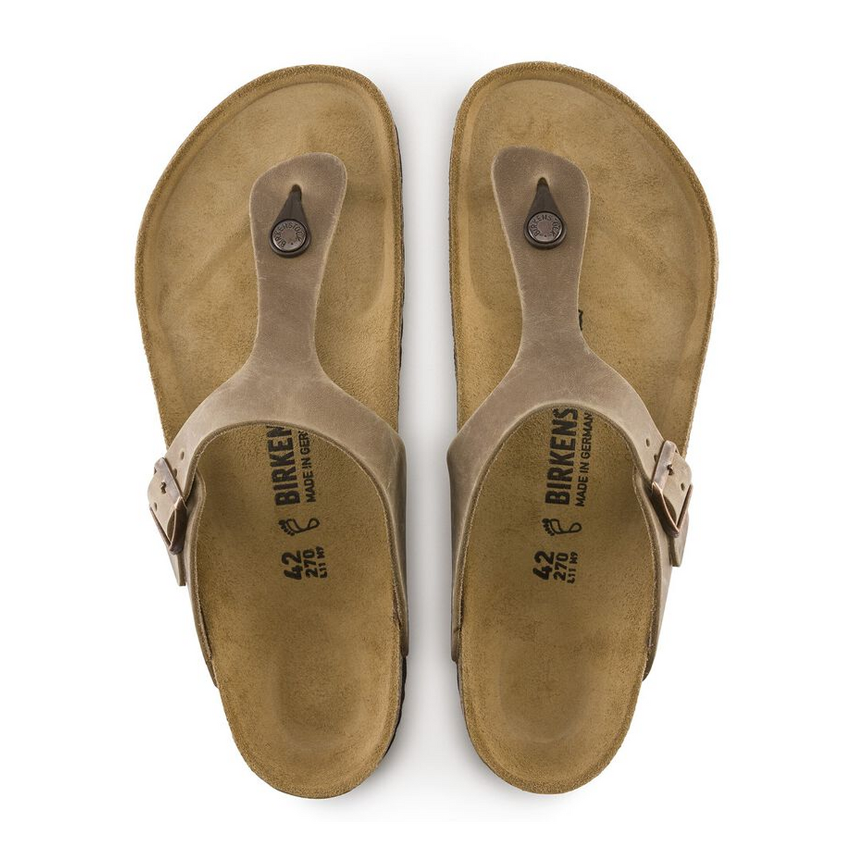 Birkenstock Gizeh Sandal (Women) - Tobacco Oiled Leather Sandals - Thong - The Heel Shoe Fitters