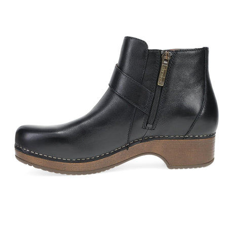 Dansko Brennan Ankle Boot (Women) - Black Calf Boots - Casual - Low - The Heel Shoe Fitters