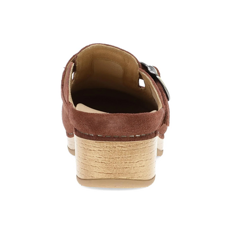 Dansko Branson Clog (Women) - Mahogany Suede Dress-Casual - Clogs & Mules - The Heel Shoe Fitters