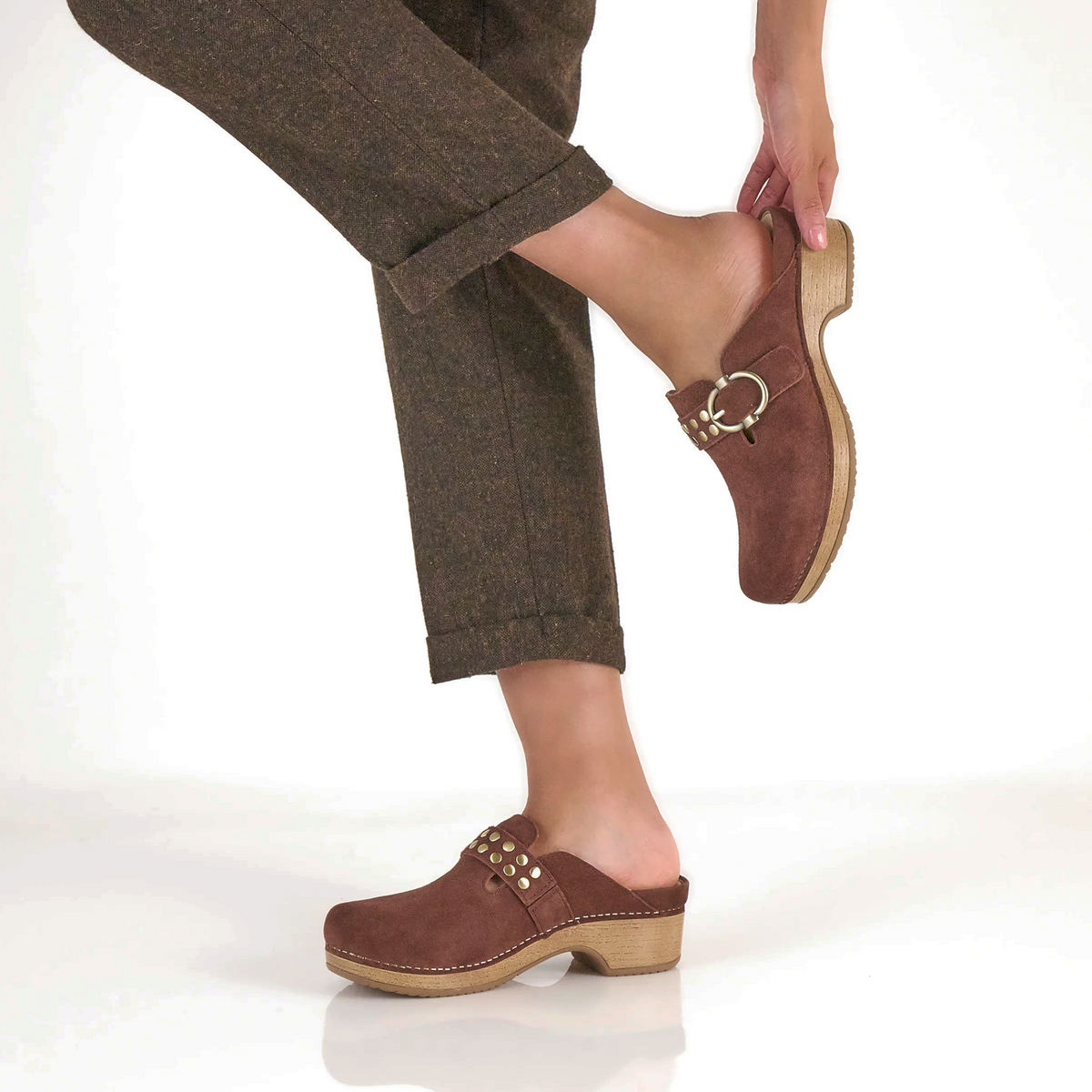 Dansko Branson Clog (Women) - Mahogany Suede