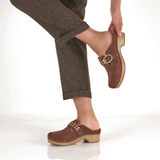 Dansko Branson Clog (Women) - Mahogany Suede