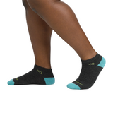 Wide Open Solid Cushioned No Show Sock (Women) - Charcoal Accessories - Socks - Lifestyle - The Heel Shoe Fitters