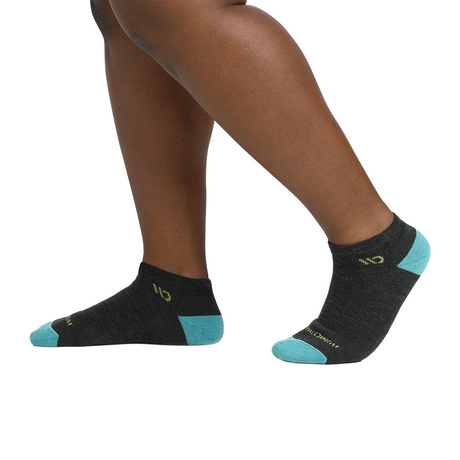 Wide Open Solid Cushioned No Show Sock (Women) - Charcoal Accessories - Socks - Lifestyle - The Heel Shoe Fitters