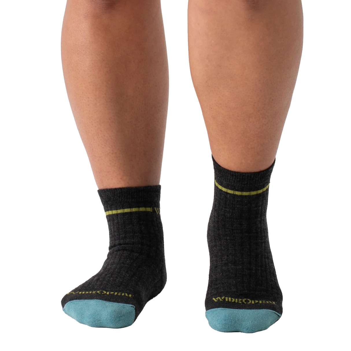 Wide Open Solid Cushioned Quarter (Women) - Charcoal