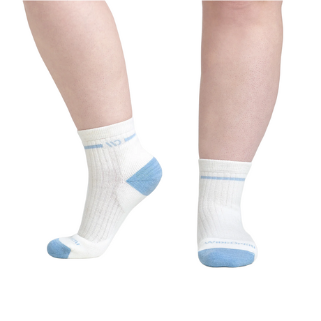 Wide Open Solid Cushioned Quarter Sock (Women) - White Accessories - Socks - Lifestyle - The Heel Shoe Fitters