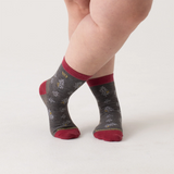 Wide Open Foliage Lightweight Crew Sock (Women) - Taupe Accessories - Socks - Lifestyle - The Heel Shoe Fitters