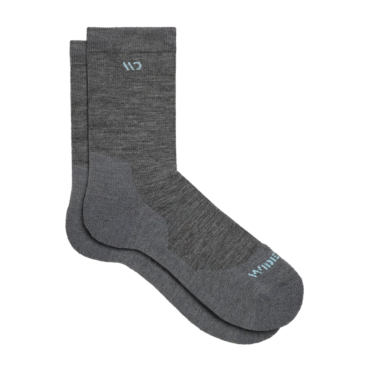 Wide Open Solid Basic Cushioned Crew Sock (Women) - Gray