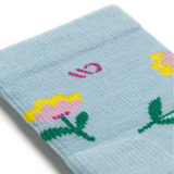 Wide Open Full Bloom Cushioned Micro Crew Sock (Women) - Viola Skylight Accessories - Socks - Lifestyle - The Heel Shoe Fitters