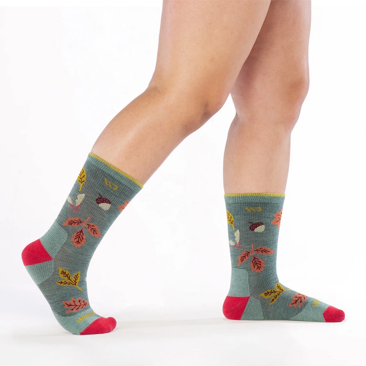 Wide Open Fall In Love Cushioned Crew Sock (Women) - Seafoam Accessories - Socks - Lifestyle - The Heel Shoe Fitters