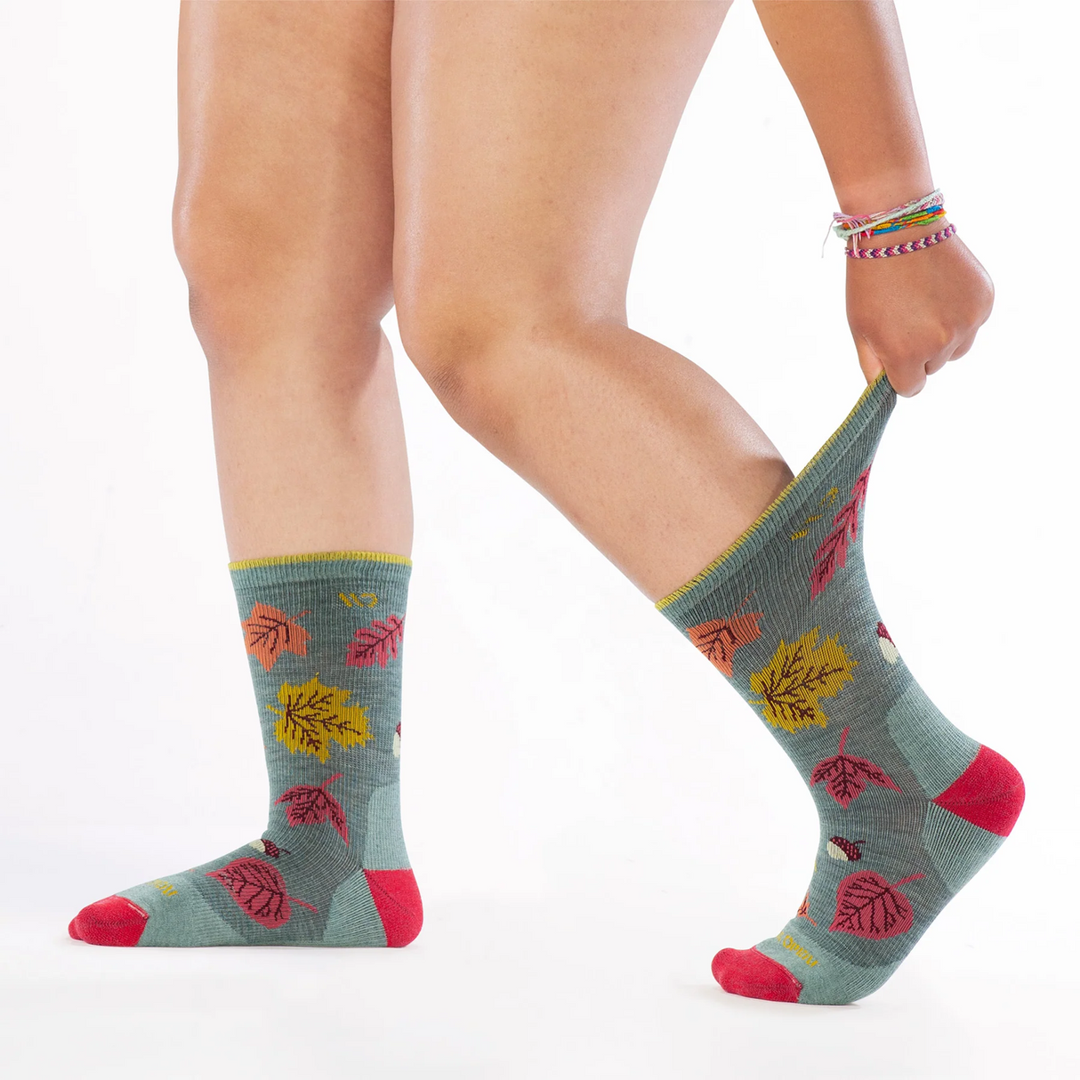 Wide Open Fall In Love Cushioned Crew Sock (Women) - Seafoam Accessories - Socks - Lifestyle - The Heel Shoe Fitters