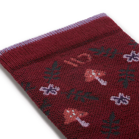 Wide Open Wildwood Cushioned Crew Sock (Women) - Burgundy Accessories - Socks - Lifestyle - The Heel Shoe Fitters