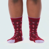 Wide Open Wildwood Cushioned Crew Sock (Women) - Burgundy Accessories - Socks - Lifestyle - The Heel Shoe Fitters