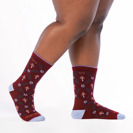 Wide Open Wildwood Cushioned Crew Sock (Women) - Burgundy Accessories - Socks - Lifestyle - The Heel Shoe Fitters