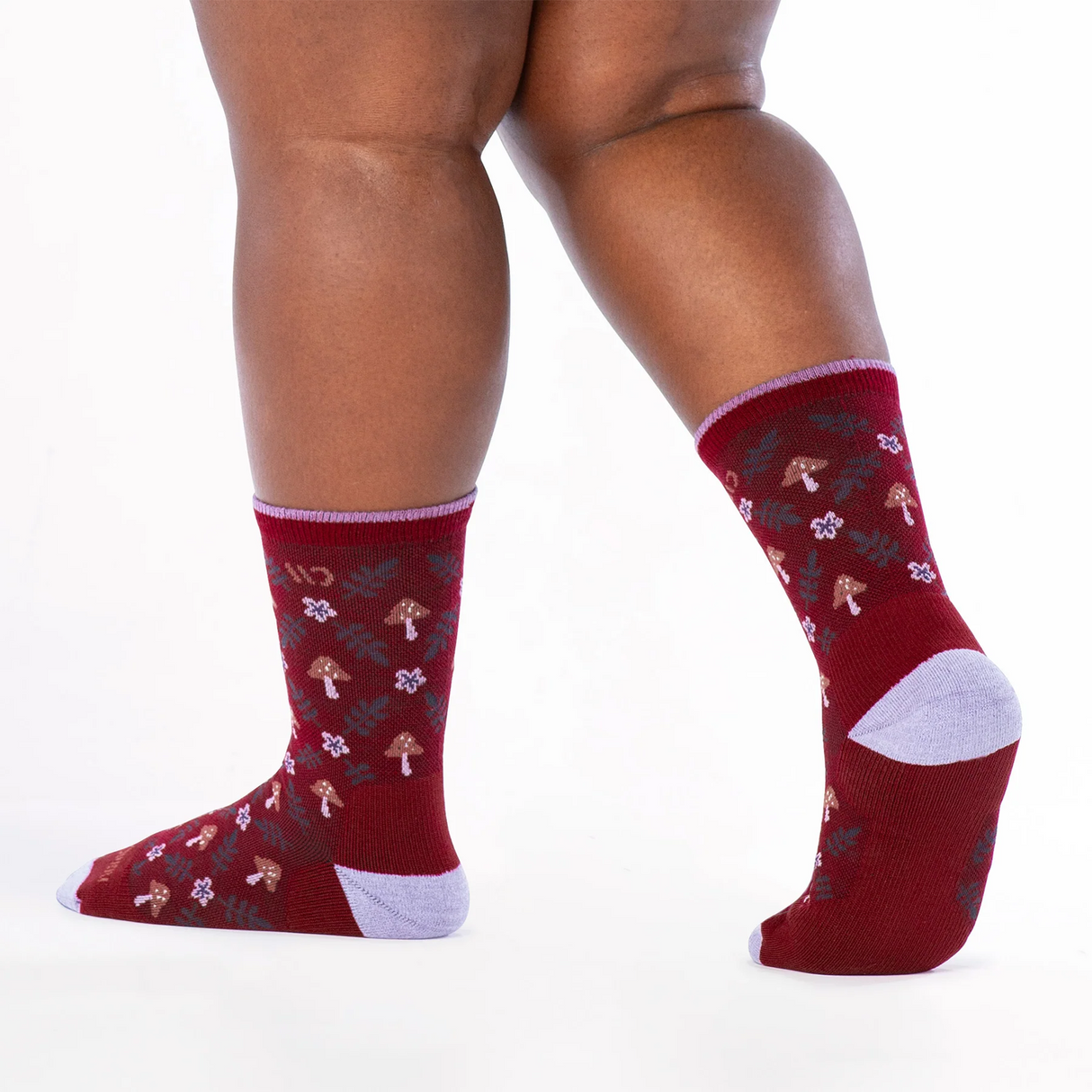 Wide Open Wildwood Cushioned Crew Sock (Women) - Burgundy Accessories - Socks - Lifestyle - The Heel Shoe Fitters